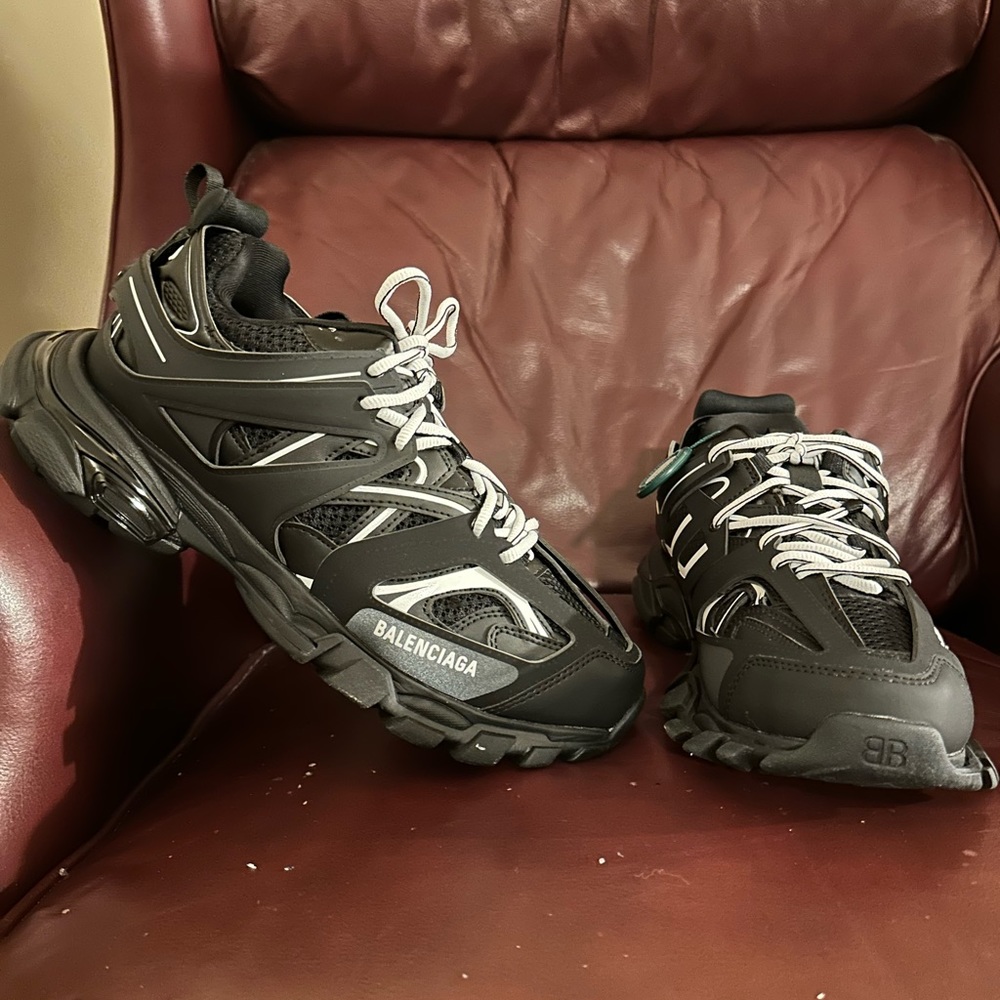 Balenciaga track black sneakers men’s US 11